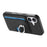 For iPhone 17 Carbon Fiber Ring Side Insert Card Bag MagSafe Phone Case(Black)