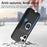 For iPhone 17 Carbon Fiber Ring Side Insert Card Bag MagSafe Phone Case(Black)