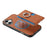 For iPhone 17 Carbon Fiber Ring Side Insert Card Bag MagSafe Phone Case(Brown)