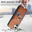 For iPhone 17 Carbon Fiber Ring Side Insert Card Bag MagSafe Phone Case(Brown)