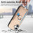 For iPhone 17 Carbon Fiber Ring Side Insert Card Bag MagSafe Phone Case(Khaki)