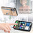 For iPhone 17 Carbon Fiber Ring Side Insert Card Bag MagSafe Phone Case(Khaki)