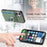 For iPhone 17 Carbon Fiber Ring Side Insert Card Bag MagSafe Phone Case(Green)
