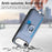 For iPhone Air Carbon Fiber Ring Side Insert Card Bag MagSafe Phone Case(Blue)