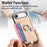 For iPhone Air Carbon Fiber Ring Side Insert Card Bag MagSafe Phone Case(Khaki)