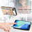For iPhone Air Carbon Fiber Ring Side Insert Card Bag MagSafe Phone Case(Khaki)