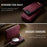 For iPhone 16e CaseMe C49 MagSafe RFID Blocking Detachable Wallet Leather Phone Case(Red)