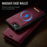 For iPhone 16e CaseMe C49 MagSafe RFID Blocking Detachable Wallet Leather Phone Case(Red)