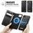 For iPhone 16e CaseMe C49 MagSafe RFID Blocking Detachable Wallet Leather Phone Case(Black)