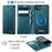 For iPhone 16e CaseMe C49 MagSafe RFID Blocking Detachable Wallet Leather Phone Case(Green)