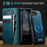 For iPhone 16e CaseMe C49 MagSafe RFID Blocking Detachable Wallet Leather Phone Case(Green)