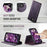 For iPhone 16e CaseMe C49 MagSafe RFID Blocking Detachable Wallet Leather Phone Case(Purple)