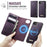 For iPhone 16e CaseMe C49 MagSafe RFID Blocking Detachable Wallet Leather Phone Case(Purple)