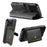 For iPhone 14 Pro Max Suteni Q05S1 3-in-1 Detachable Wallet MagSafe Leather Phone Case(Black)