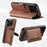 For iPhone 14 Pro Max Suteni Q05S1 3-in-1 Detachable Wallet MagSafe Leather Phone Case(Brown)