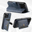For iPhone 14 Pro Max Suteni Q05S1 3-in-1 Detachable Wallet MagSafe Leather Phone Case(Blue)