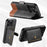 For iPhone 14 Pro Max Suteni Q06S1 3-in-1 Splicing Detachable Wallet MagSafe Leather Phone Case(Black)