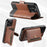 For iPhone 14 Pro Max Suteni Q06S1 3-in-1 Splicing Detachable Wallet MagSafe Leather Phone Case(Brown)