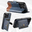For iPhone 14 Pro Max Suteni Q06S1 3-in-1 Splicing Detachable Wallet MagSafe Leather Phone Case(Blue)