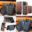 For iPhone 14 Pro Max Suteni Q06S1 3-in-1 Splicing Detachable Wallet MagSafe Leather Phone Case(Black)