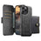 For iPhone 15 Suteni Q07S1 3-in-1 Detachable Wallet MagSafe Splicing Leather Phone Case(Black)