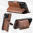 For iPhone 14 Pro Max Suteni Q07S1 3-in-1 Detachable Wallet MagSafe Splicing Leather Phone Case(Brown)