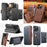 For iPhone 15 Suteni Q07S1 3-in-1 Detachable Wallet MagSafe Splicing Leather Phone Case(Black)