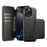 For iPhone 16 Pro Suteni Q05S2 3-in-1 Detachable Vertical Flip Wallet MagSafe Leather Phone Case(Black)