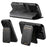 For iPhone 15 Suteni Q05S2 3-in-1 Detachable Vertical Flip Wallet MagSafe Leather Phone Case(Black)