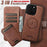 For iPhone 15 Suteni Q05S2 3-in-1 Detachable Vertical Flip Wallet MagSafe Leather Phone Case(Brown)