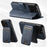 For iPhone 15 Suteni Q05S2 3-in-1 Detachable Vertical Flip Wallet MagSafe Leather Phone Case(Blue)