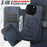 For iPhone 15 Suteni Q05S2 3-in-1 Detachable Vertical Flip Wallet MagSafe Leather Phone Case(Blue)