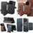 For iPhone 15 Suteni Q05S2 3-in-1 Detachable Vertical Flip Wallet MagSafe Leather Phone Case(Black)