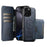 For iPhone 16 Pro Suteni Q05S3 3-in-1 Detachable Vertical Flip Wallet MagSafe Leather Phone Case(Blue)
