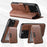 For iPhone 15 Suteni Q05S3 3-in-1 Detachable Vertical Flip Wallet MagSafe Leather Phone Case(Brown)