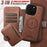 For iPhone 15 Suteni Q05S3 3-in-1 Detachable Vertical Flip Wallet MagSafe Leather Phone Case(Brown)