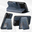 For iPhone 15 Suteni Q05S3 3-in-1 Detachable Vertical Flip Wallet MagSafe Leather Phone Case(Blue)