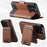 For iPhone 15 Suteni Q06S2 3-in-1 Detachable Vertical Flip Wallet MagSafe Splicing Leather Phone Case(Brown)