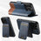 For iPhone 14 Pro Max Suteni Q06S2 3-in-1 Detachable Vertical Flip Wallet MagSafe Splicing Leather Phone Case(Blue)