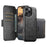 For iPhone 15 Suteni Q06S3 3-in-1 Splicing Detachable Vertical Flip Wallet MagSafe Leather Phone Case(Black)