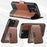 For iPhone 15 Suteni Q06S3 3-in-1 Splicing Detachable Vertical Flip Wallet MagSafe Leather Phone Case(Brown)