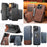 For iPhone 15 Suteni Q06S3 3-in-1 Splicing Detachable Vertical Flip Wallet MagSafe Leather Phone Case(Brown)