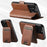 For iPhone 15 Suteni Q07S2 3-in-1 Detachable Vertical Flip Wallet MagSafe Splicing Leather Phone Case(Brown)