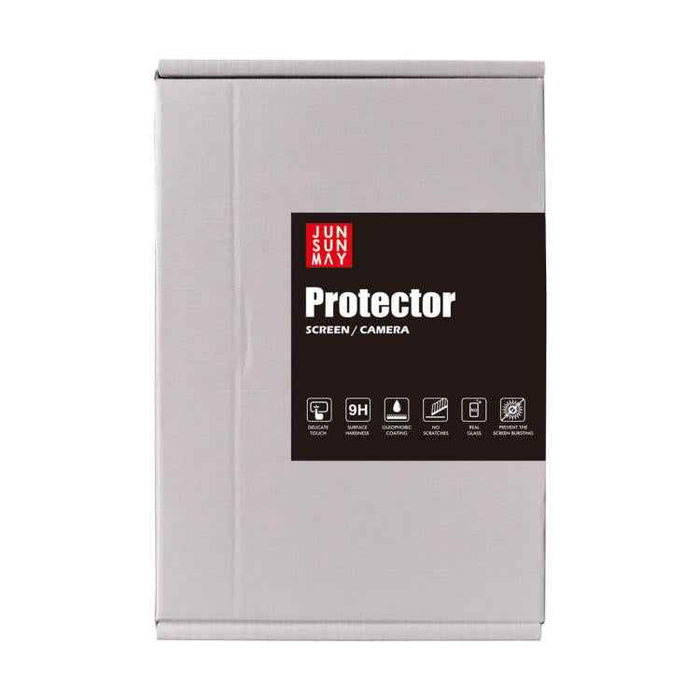 For iPhone 16 Pro JUNSUNMAY 25pcs Silk Print Full Coverage Privacy Tempered Glass Film