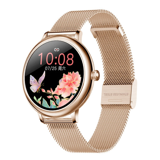 LOANIY CF80 1.08 Inch Heart Rate Monitoring Smart Bluetooth Watch, Gold Steel, Black Steel, Silver Steel