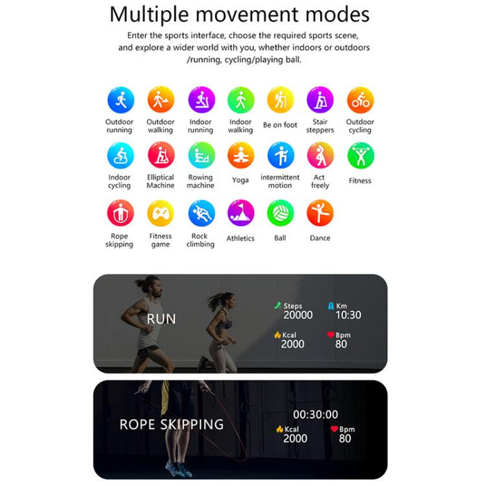 LOANIY Y86 1.43 Inch Heart Rate Monitoring Smart Bluetooth Watch, Gold Steel, Black Steel