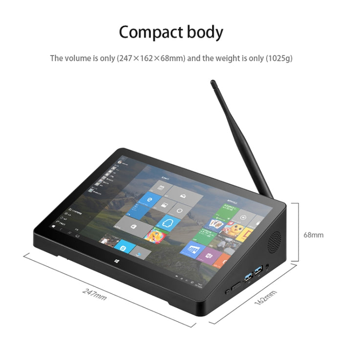 PiPo H10PRO All-in-One Mini PC, 10.1 inch, 8GB+128GB, Windows 11 Intel Alder Lake N100 Quad Core, US Plug, H10PRO 8GB+128GB