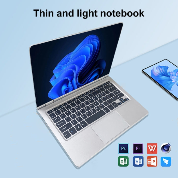 11.6 inch Touch Screen Yoga Laptop, 6GB+512GB, Windows 11 Intel Celeron N4020 Dual Core, EU Plug, 6GB+512GB