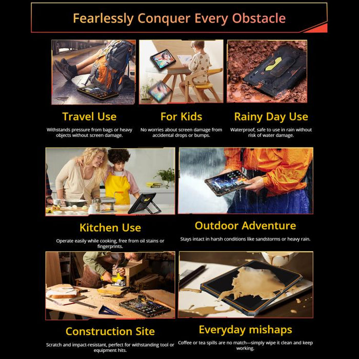 Blackview Active 10 Pro 5G Rugged Tablet, 12GB+512GB, 10.95 inch Android 14 Dimensity 7300 Octa Core, Global Version with Google Play, 12GB+512GB