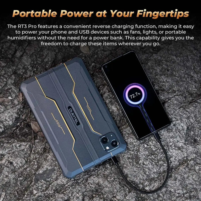 OUKITEL RT3 Pro 4G Network IP68/IP69K Rugged Tablet, 4GB+128GB, 8.0 inch Android 14 MediaTek G81 Octa-Core Support Dual SIM, EU Plug